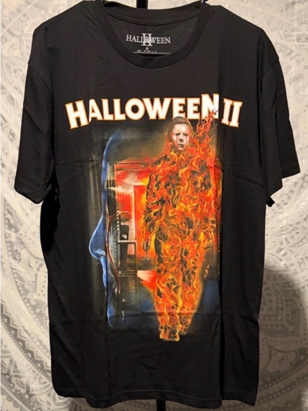 🔪 Halloween II Michael Myers Graphic Tee 🔥 Rock Rebel Horror Shirt 🎃 Size Large